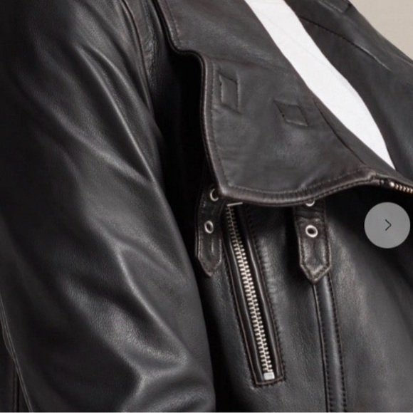 ALLSAINTS Leather Bales Moto Biker Jacket UK 8 / US 4 - Picture 5 of 13